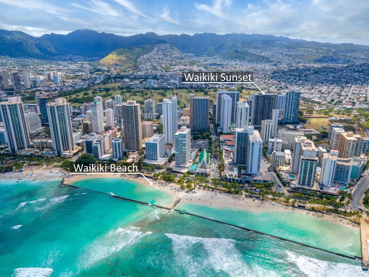 Waikiki Sunset Mountain View Near Beach With Parking 檀香山 外观 照片